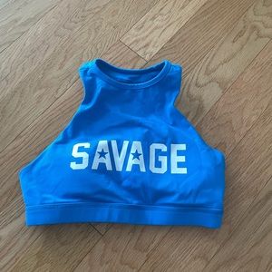 Savage Barbell high neck sports bra